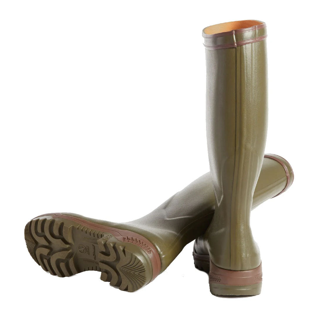 Olive green Aigle Parcours Wellington Boots, perfect for stylish country clothing adventures