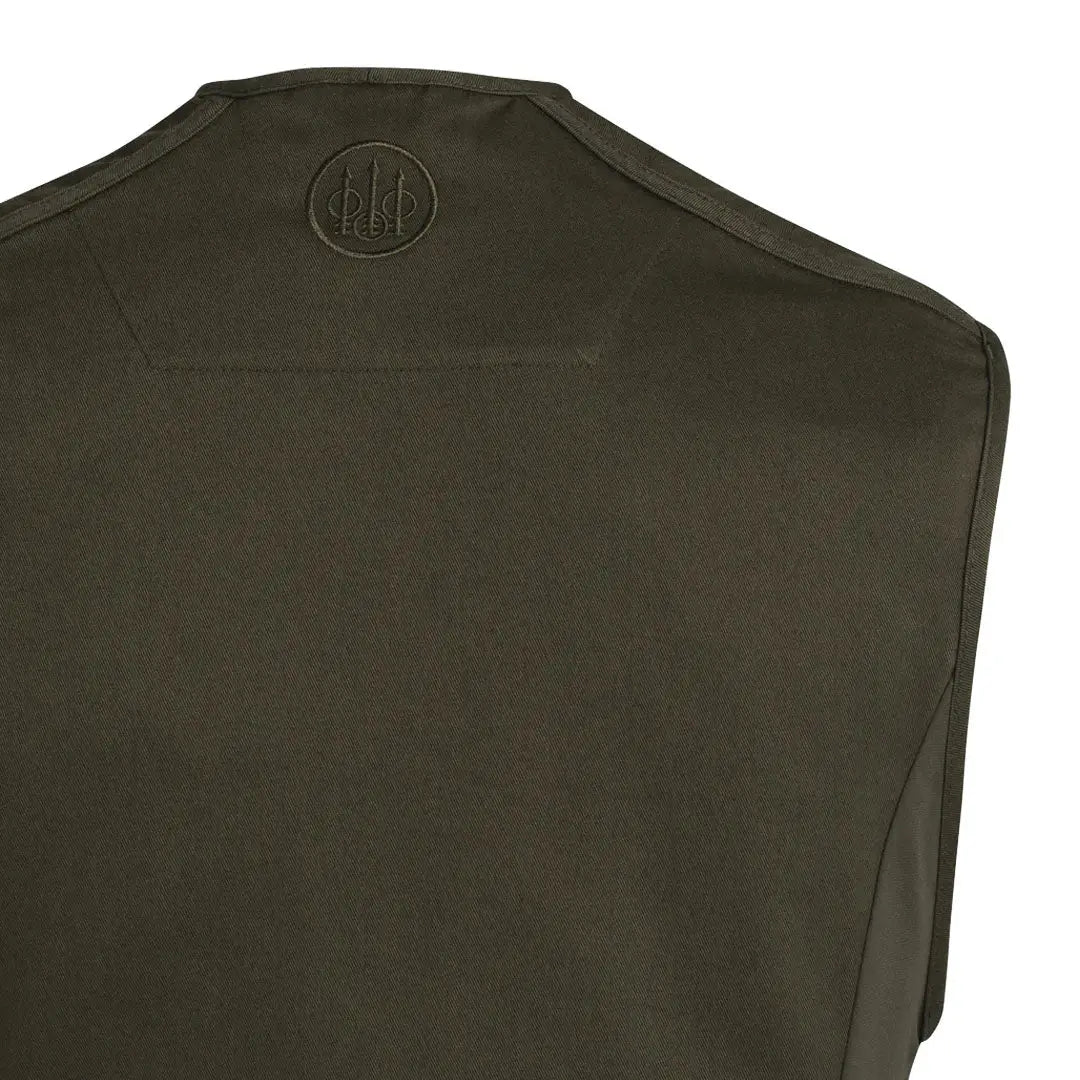 Back view of an Olive Green vest from the Beretta Teal Sporting EVO collection