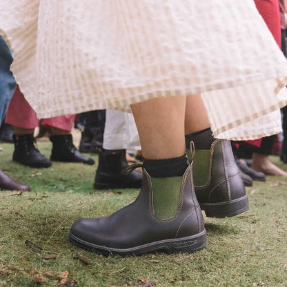 Brown leather Blundstone 519 Stout Brown Chelsea Boots for country clothing and outdoors fun