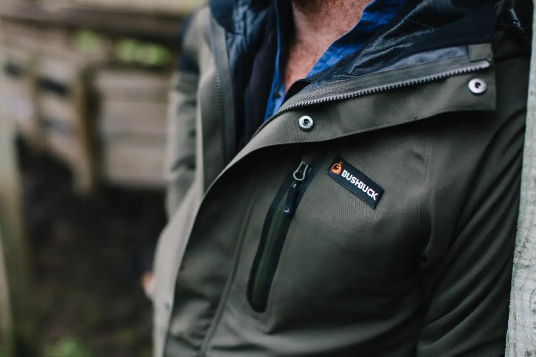 Olive green Bushbuck defender jacket perfect for country clothing and hunting trips