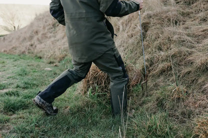 Green hunting suit from the Bushbuck Defender Waterproof Jacket for country hunting trips