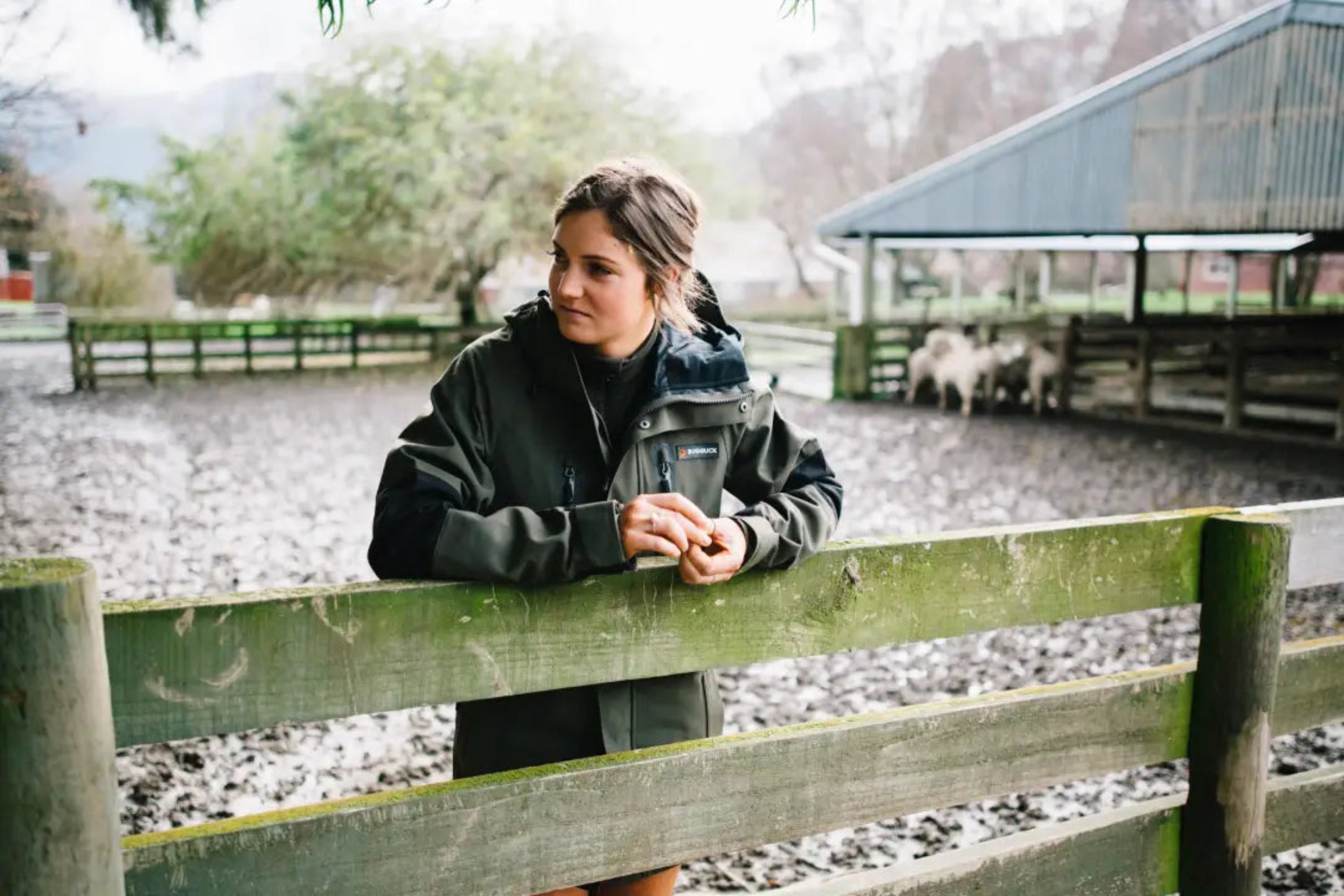 Green waterproof defender jacket, perfect for country clothing and hunting trips