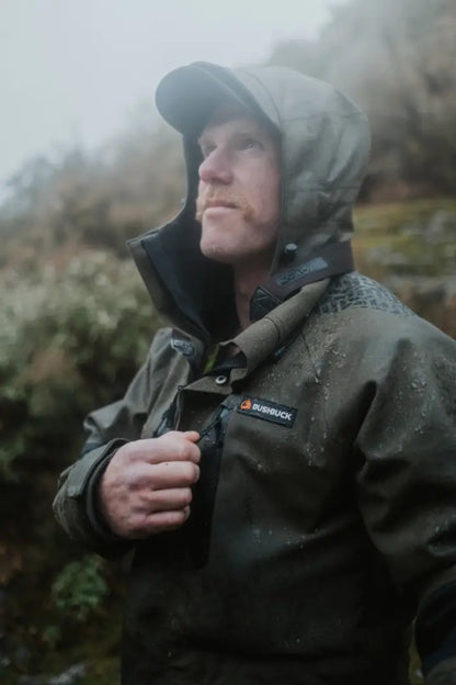 Waterproof hooded Bushbuck Defender Jacket perfect for country clothing and hunting trips