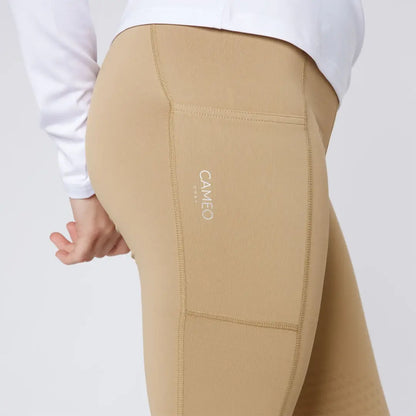 Tan leggings with side pocket from Cameo Core Collection Tights for comfy style