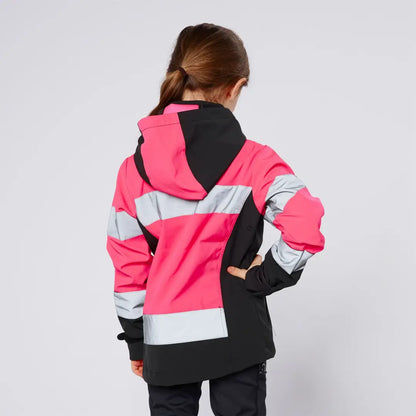 Pink and black reflective jacket for outdoor country clothing and hunting safety