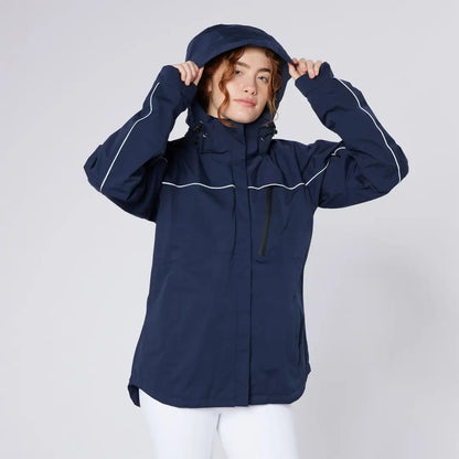 Navy blue Cameo Riding Jacket with white trim, perfect for country clothing and hunting
