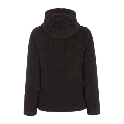 Black hooded fleece jacket for women from Didriksons, perfect for country clothing and outdoors
