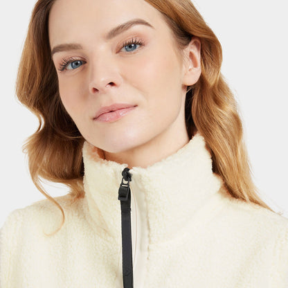 Cream-colored fleece vest from Didriksons Kiana, perfect for country clothing style