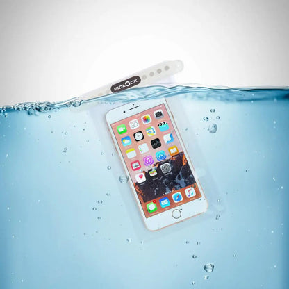 Waterproofed smartphone in a Fidlock Medi Dry Bag, perfect for any adventure