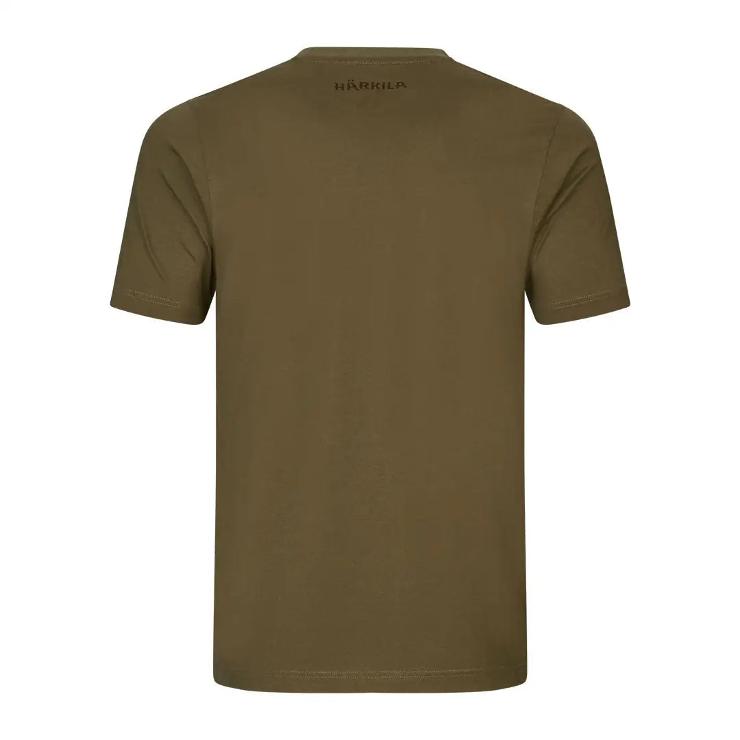 Olive green Harkila H-logo Short Sleeve T-Shirt for country clothing and outdoors