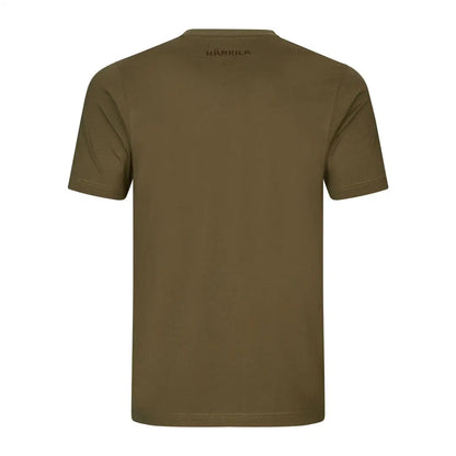 Olive green Harkila H-logo Short Sleeve T-Shirt for country clothing and outdoors