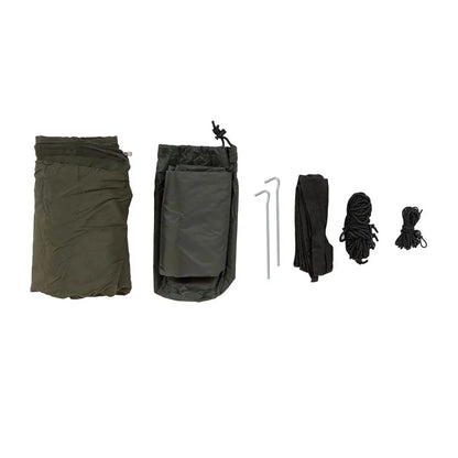 Disassembled Highlander Crusader Waterproof Hammock components for a comfortable night’s sleep