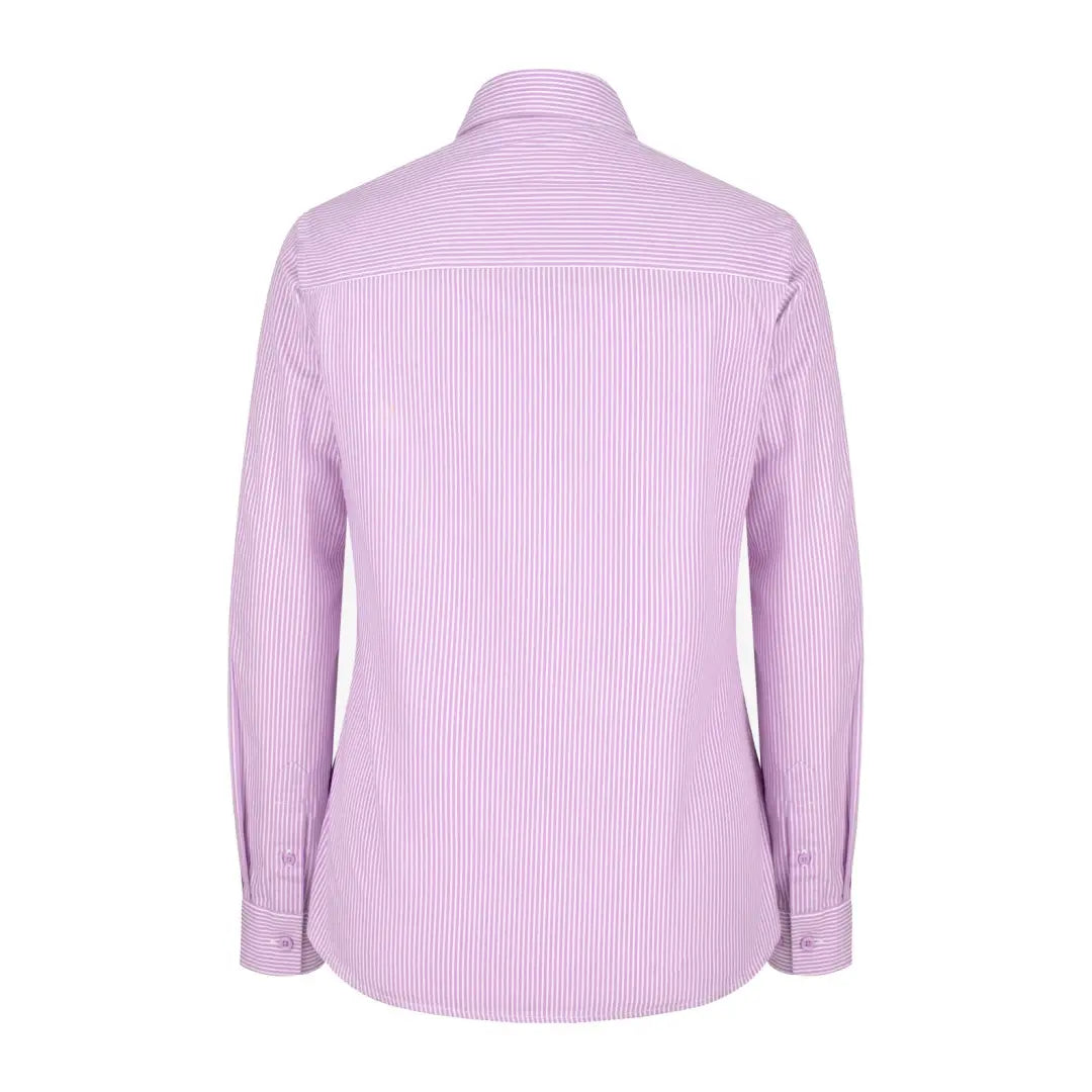 Lavender striped Bonnie II ladies cotton shirt from Hoggs Of Fife with long sleeves