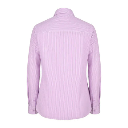 Lavender striped Bonnie II ladies cotton shirt from Hoggs Of Fife with long sleeves