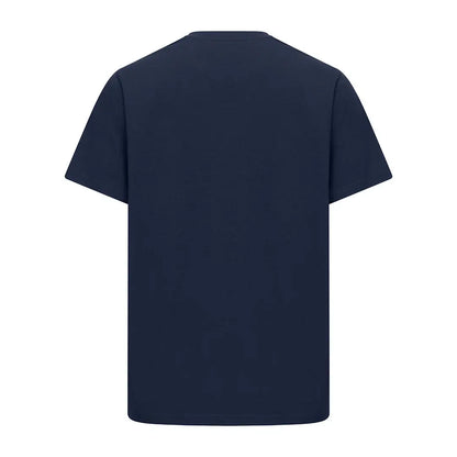 Navy blue Hoggs of Fife Canonbie Printed T-Shirt showcasing casual style and comfort