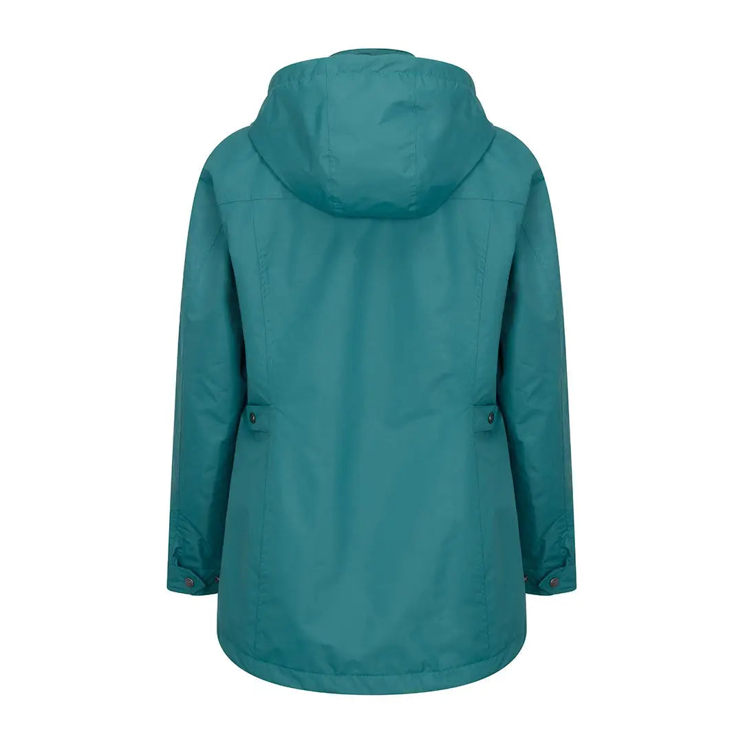 Teal hooded raincoat from the Fife Fara Waterproof Jacket collection by Hoggs of Fife