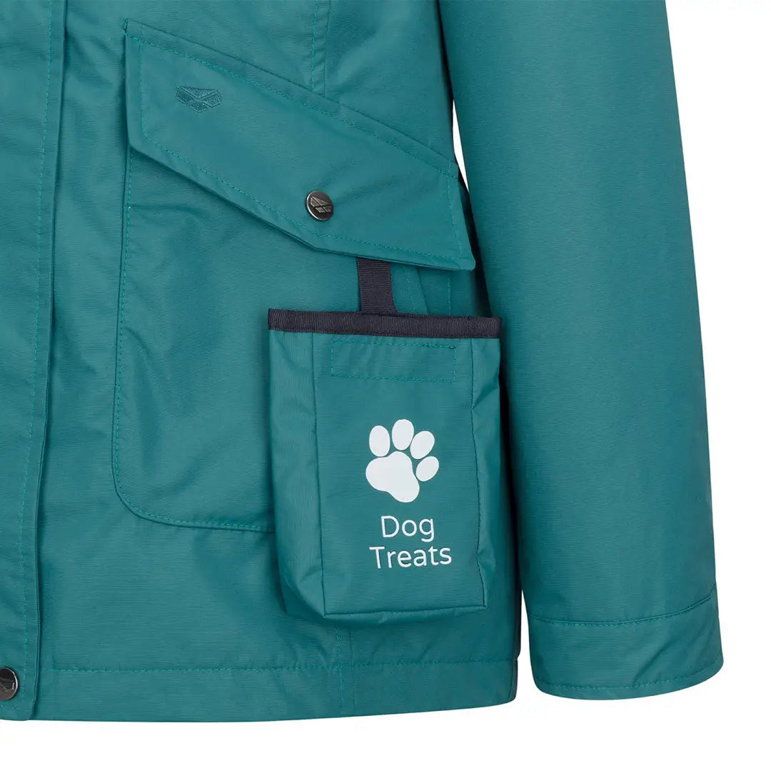 Teal Hoggs of Fife Fara Waterproof Jacket with a handy dog treat pocket