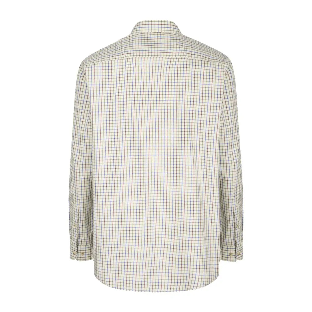 White dress shirt with green and brown checks, perfect for your Hoggs Of Fife Inverness Tattersall Shirt
