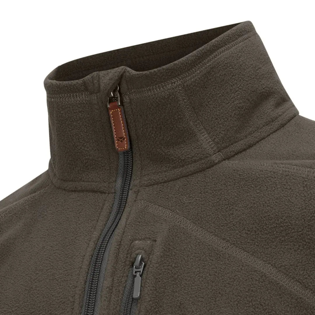 Olive green fleece jacket from Hoggs of Fife Islander Techpro 1/4 Zip Shirt