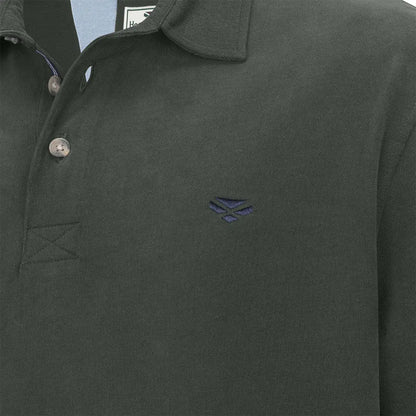 Dark green Hoggs of Fife Moffat Rugby Shirt perfect for casual or sporty looks