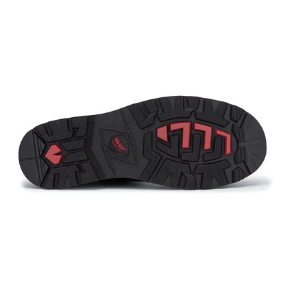 Black boot sole with red accents for Hoggs of Fife Zeus Safety Dealer Boots