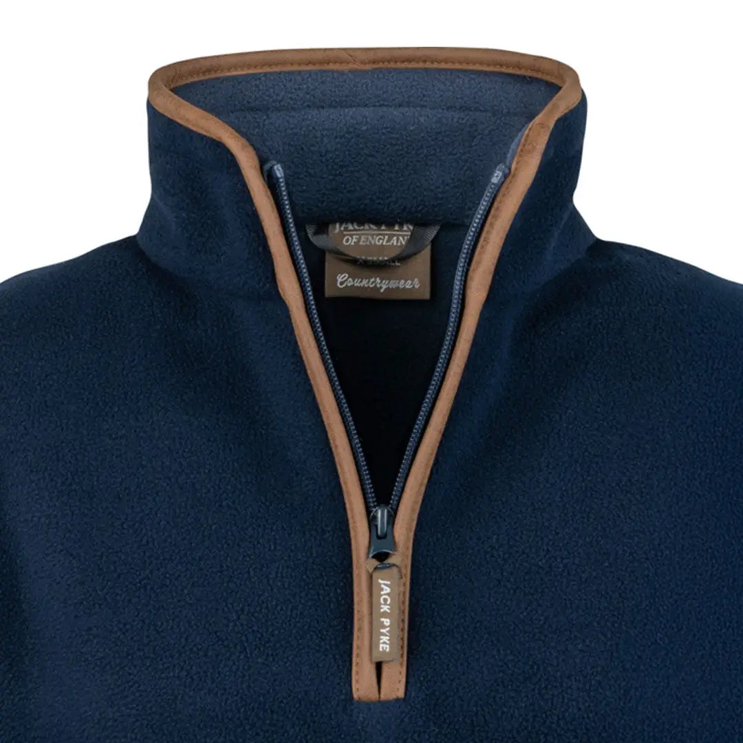Navy fleece pullover with brown trim from Jack Pyke Ladies Countryman collection