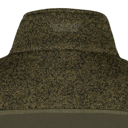 Olive green textured collar on the Jack Pyke Ladies Hybrid Jacket