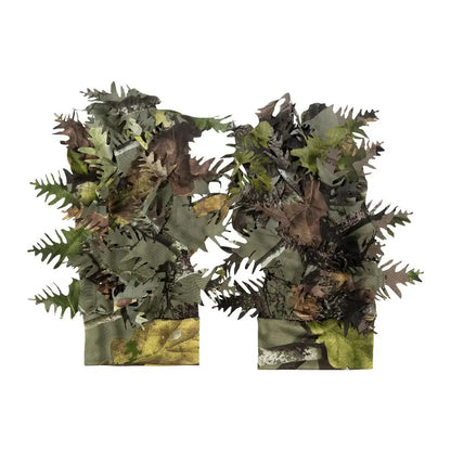 Camouflage Jack Pyke LLCS hunting boots with artificial leaves and foliage