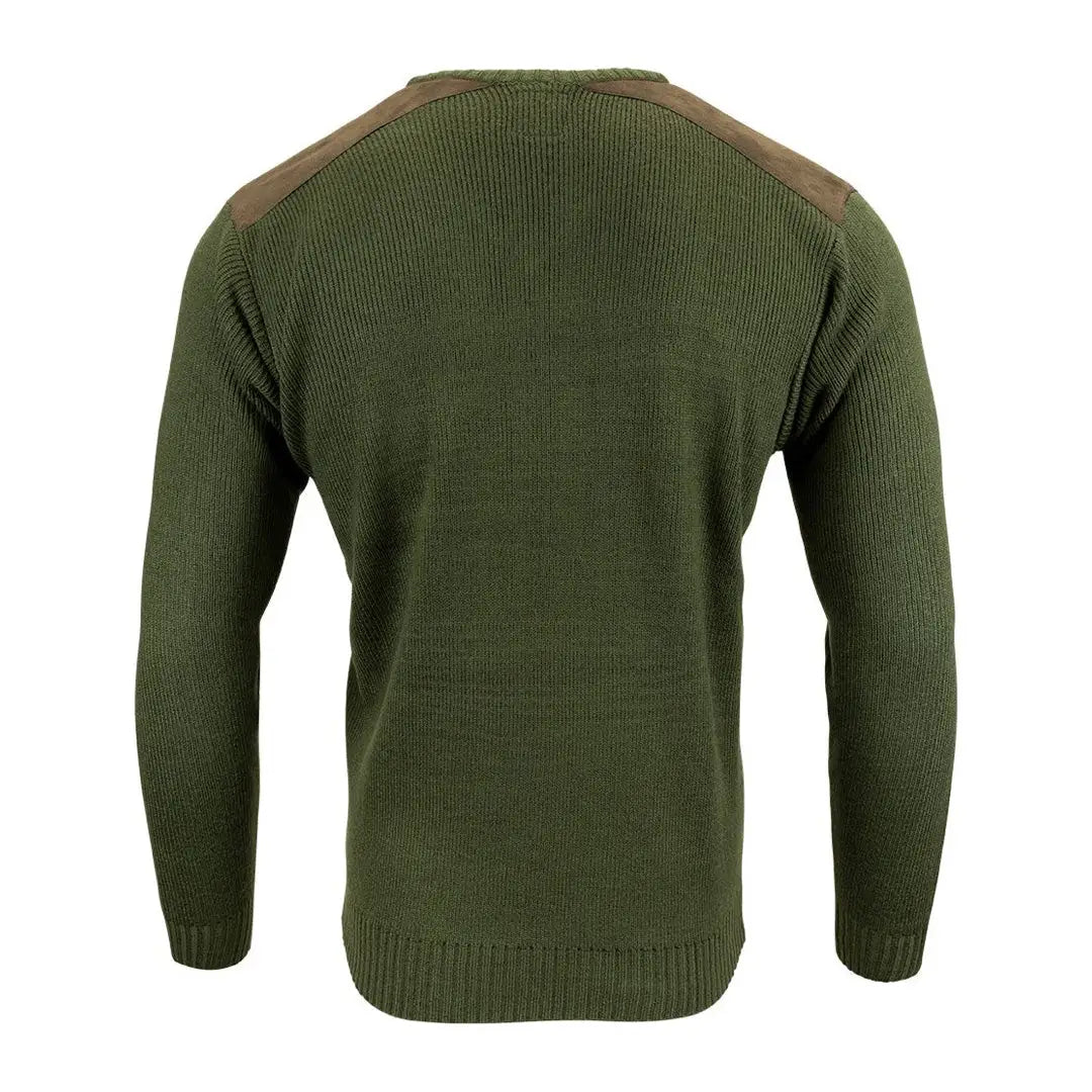 Olive green Jack Pyke Shooters Pullover with crew neck and long sleeves