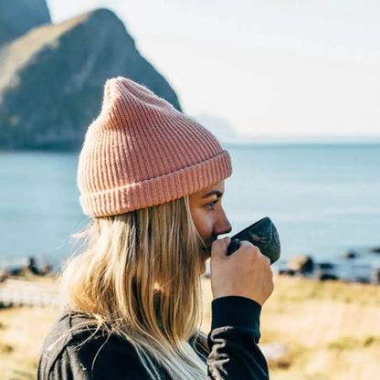 Pink knit beanie for country clothing, perfect for hunting and outdoor adventures