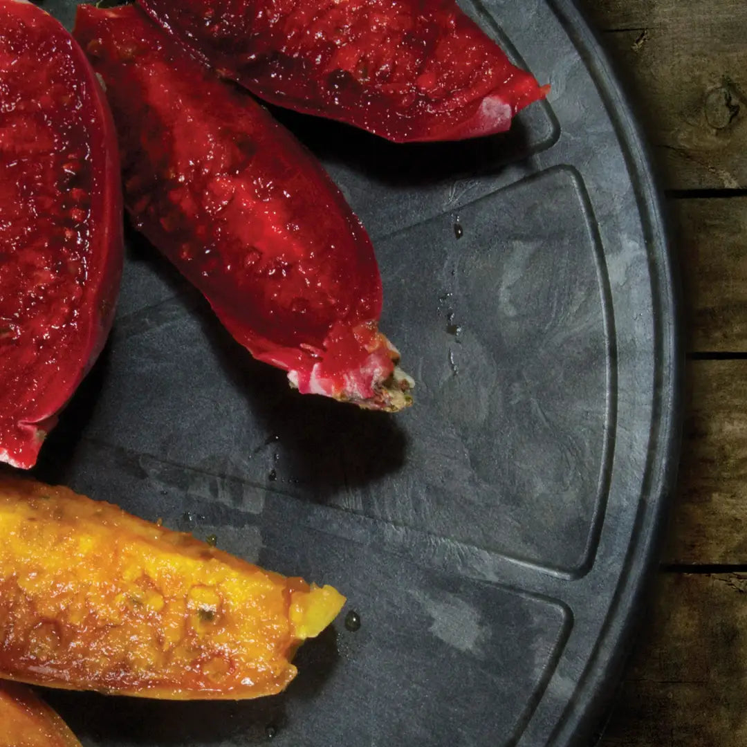 Sliced prickly pears on a Kupilka Kaarna Medium Service Tray, perfect for serving snacks