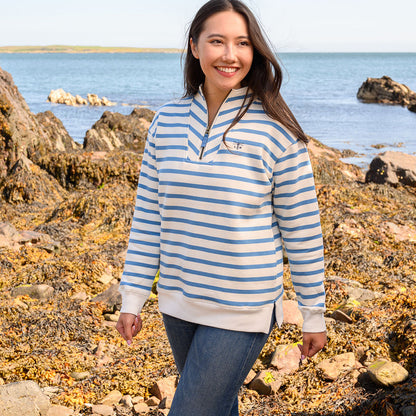 Striped long-sleeved sweatshirt from Lighthouse Ladies Coral Jersey collection