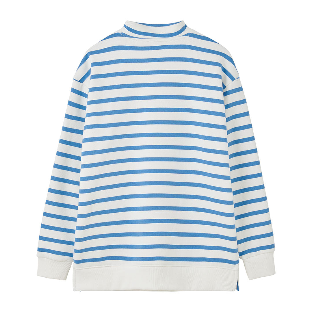 Blue and white striped sweatshirt from Lighthouse Ladies Coral Jersey collection