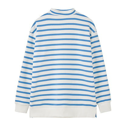 Blue and white striped sweatshirt from Lighthouse Ladies Coral Jersey collection