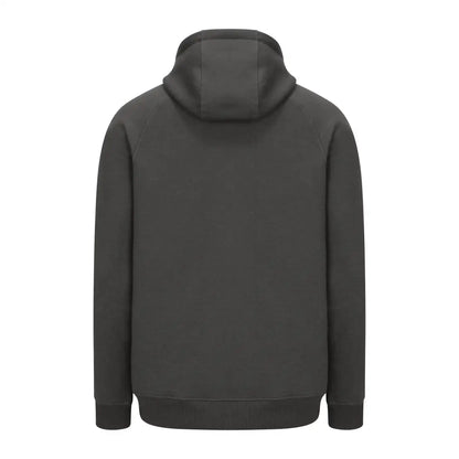Gray hooded sweatshirt featuring the stylish New Forest Harrier Hoodie design