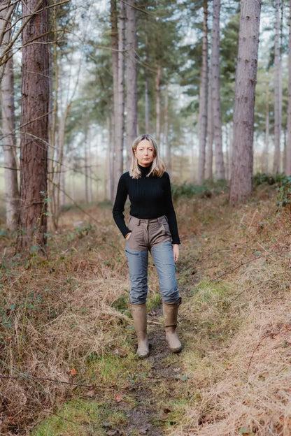 Woman wearing New Forest Ladies Nightjar Trousers in outdoor setting