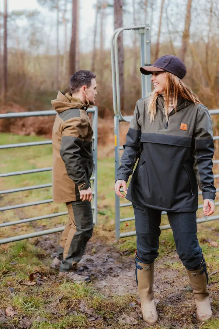 Two-tone outdoor apparel showcasing New Forest Ladies Nightjar Trousers in action