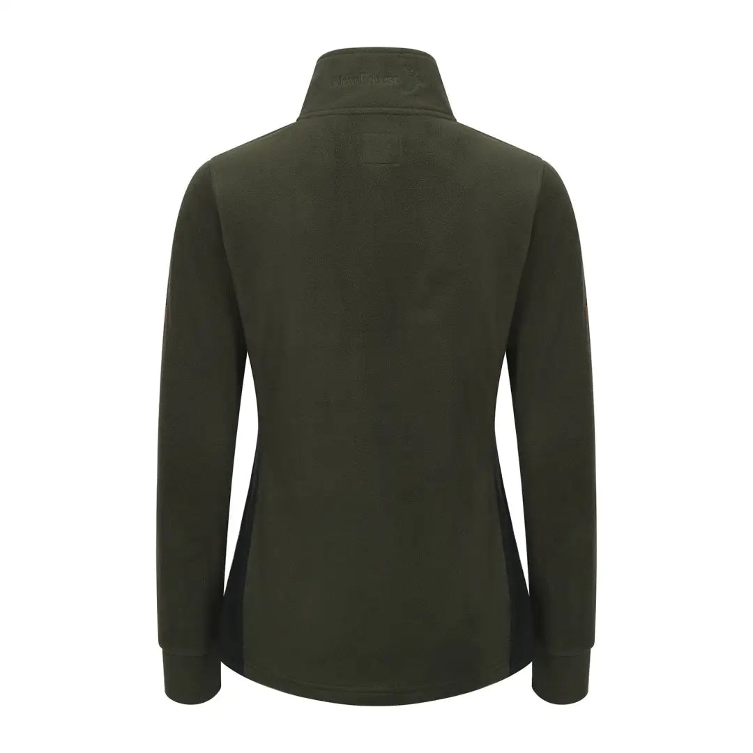 Olive green long-sleeved New Forest Ladies Trail Fleece with YKK zip ensures warmth