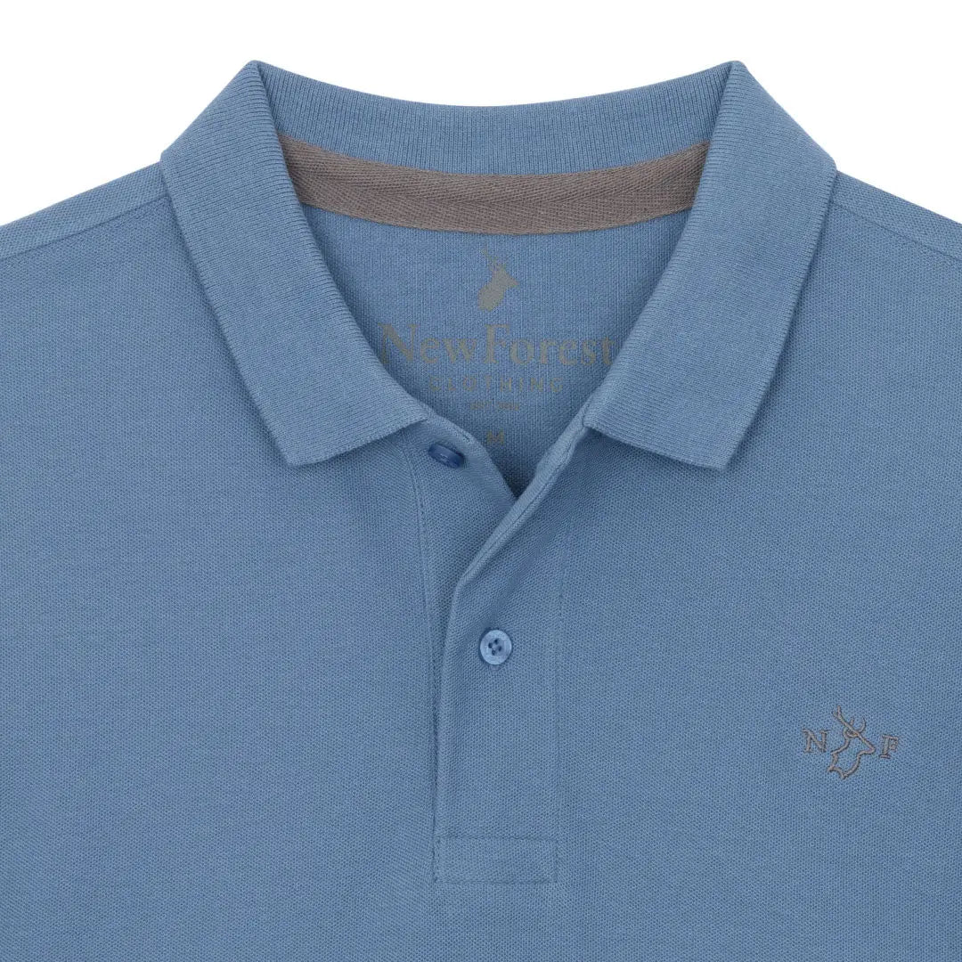 Blue New Forest Pique Polo Shirt perfect for casual style and comfort