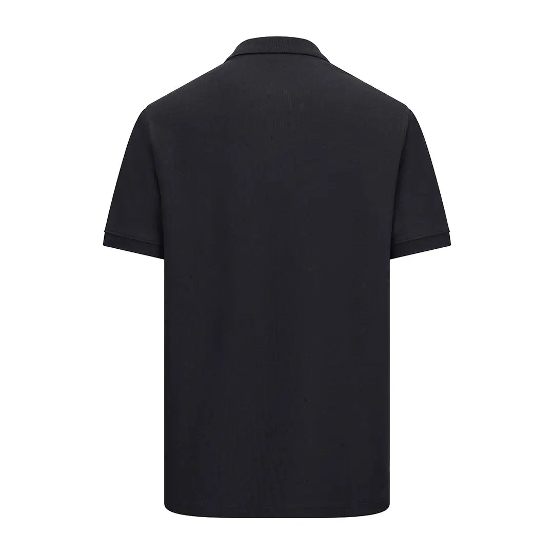 Black New Forest Pique Polo Shirt showcasing a stylish and versatile pique polo design