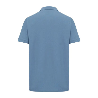 Blue short-sleeved New Forest Pique Polo Shirt for a casual, stylish look