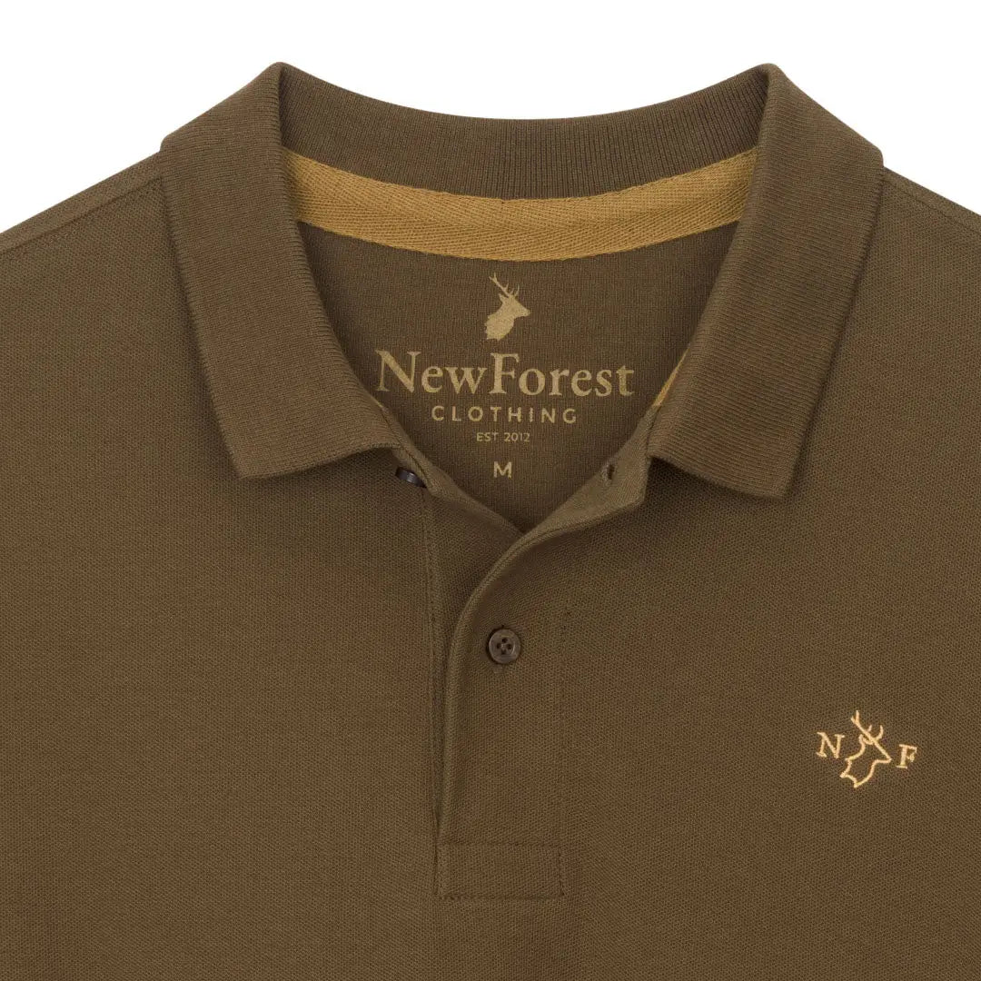 Olive-green New Forest Pique Polo Shirt perfect for casual outings and stylish comfort