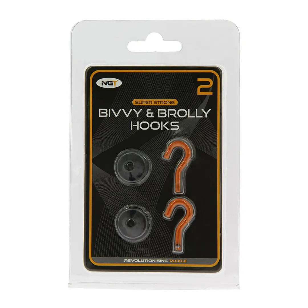 Pack of super strong magnetic Bivvy Hooks labeled Bivvy & Brolly Hooks from NGT