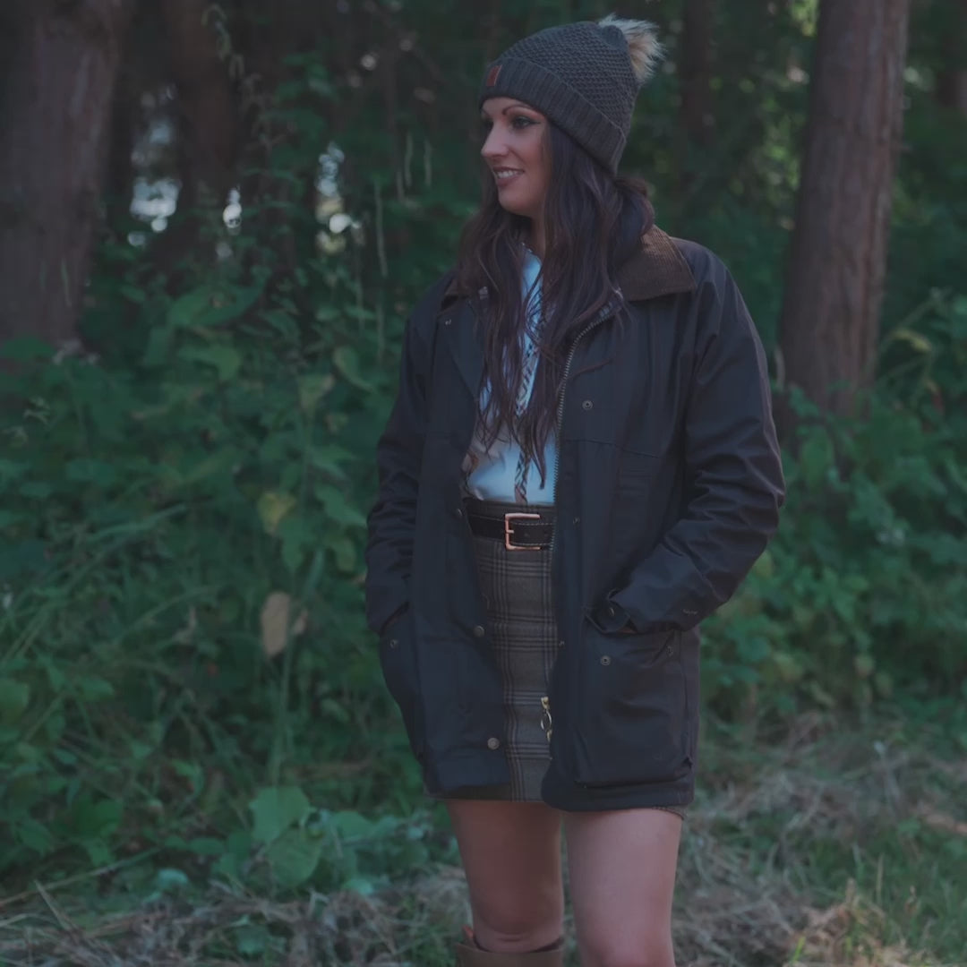 New Forest Ladies Padded Wax Jacket
