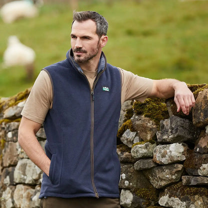 Navy fleece vest from Ridgeline Kodiak Gilet perfect for outdoor adventures