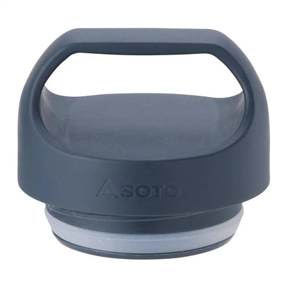 Gray water bottle cap with handle for Soto Aero Bottle 200ml, double-walled vacuum sealed