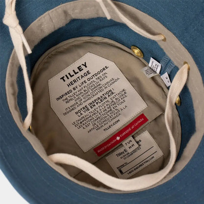 Interior view of the Blue Tilley Iconic T1 Bucket Hat showcasing its comfy design